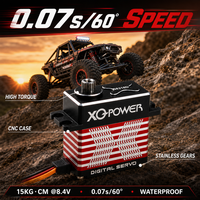 Servomoteur numérique sans noyau Crawler 15kg haute vitesse étanche boîtier aluminium 8.4V pour voitures RC SCX24 et moteurs de pièces d'avion RC 1/24
