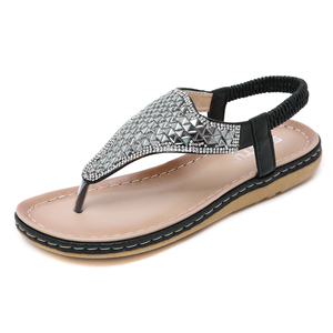 Venta caliente verano gran tamaño zapato plano <span class=keywords><strong>de</strong></span> moda Casual <span class=keywords><strong>Mujer</strong></span> Sandalias - Product Image 2