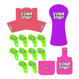 Housse de tête de club de golf personnalisée en cuir brodée pour fers, putters mallet et bois, faible MOQ - Product Image 1