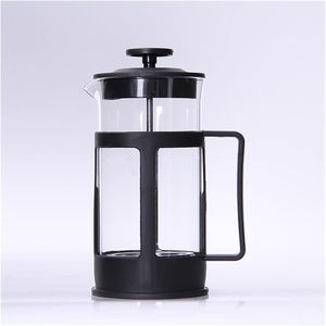 Cafetera Francesa Ecológica de Acero Inoxidable Aislada, de Vidrio de Borosilicato Negro Transparente de Alta Calidad, 350ml, 600ml, 800ml, 1000ml, Juego de 4 Piezas - Product Image 1