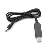 Pabrik grosir disesuaikan panjang DC step up transformer 5V untuk 9V 12V 500ma boost converter power 5.5*2.1mm kabel USB