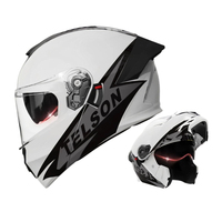 Casque de moto modulaire unisexe à visière rabattable, nouveau modèle, en ABS, antichoc, de sécurité, pour adulte, homologué DOT, double visière