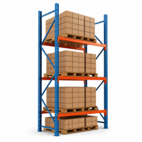 Système de rayonnage à palettes robuste en acier pour entrepôt, rayonnage sélectif avec poutres en boîte, résistant à la corrosion, étagères industrielles