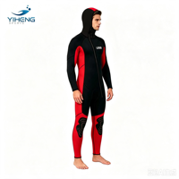 Combinaison de plongée intégrale personnalisée en néoprène 3mm 5mm 7mm avec fermeture éclair frontale, imperméable, coupe-vent, chaude, en nylon, avec capuche, pour homme, printemps, taille XL
