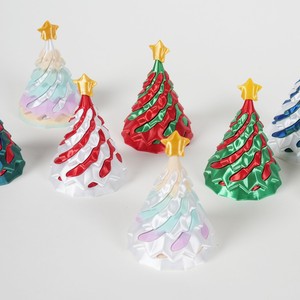 3D Printed Swirl Christmas <b>Tree</b> with Star Topper White Blue <b>Spiral</b> Stress Relief Desk Decor - Product Image 2