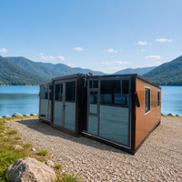 Maison conteneur pliable extensible de 20 pieds de haute qualité, préfabriquée, 2 ou 3 chambres, respirante, moderne et modulaire pour l'extérieur