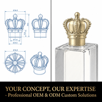 Couvercle de couvercle de bouteille de parfum créatif avec logo personnalisé Bouchon de bouteille de parfum universel créatif de luxe Fea 15 Mm en métal Zamac