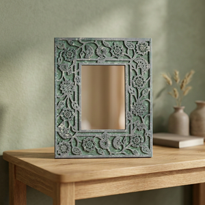 Cadre photo en fer perforé gravé - Product Image 4