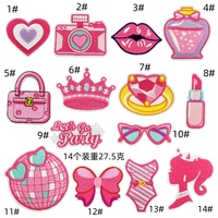 Nouveau belle princesse Style Logo broderie vêtements patchs populaire fille coeur brodé fer sur Patch pour vêtements chapeau sac