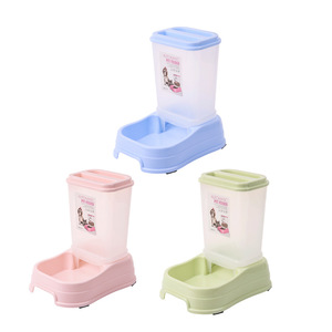 Automatic Pet <b>Feeder</b> Large Capacity Dog <b>Cat</b> Bowl With Lid And Tray For Pets Feeding Storage 23.5cm Square Design - Product Image 5