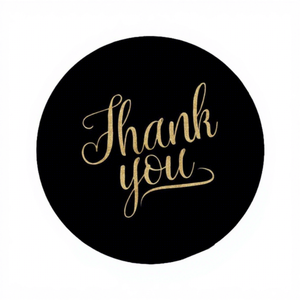 FX Popular Self-<b>adhesive</b> Round Thank You Stickers Hot Stamping for Envelope Shopping Gift Packaging Customized Sticker <b>Roll</b> - Product Image 5