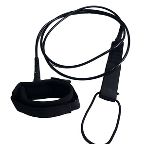 Correa para Tabla de Surf de Material PU 6x5.5 con Gancho Elástico y Hebilla para Uso en Agua de Océano, Unisex, Minimalista, Color Negro Sólido - Product Image 5