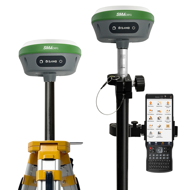 SMA26 Plus RTK GPS GNSS Receiver PPP IMU NOAA Certified Rover Base Collector with Software 1cm Accuracy 1408 Channels UHF 10KM