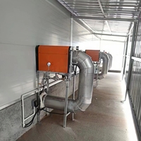 Équipement industriel de chauffage d'élevage de ferme de gaz de carburant 120KW ventilateur de ventilateur de réchauffeur d'air chaud de volaille