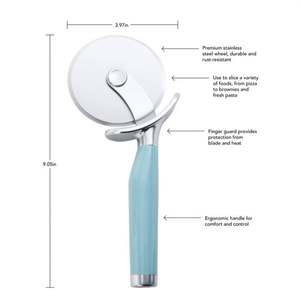 Coupe-pizza à fond profond en forme <span class=keywords><strong>de</strong></span> roue <span class=keywords><strong>de</strong></span> vélo avec housse <span class=keywords><strong>de</strong></span> protection, ensemble <span class=keywords><strong>de</strong></span> fabrication <span class=keywords><strong>de</strong></span> pizzas, manche en bois, trancheur original - Product Image 3