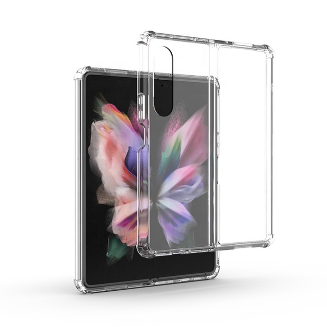 Shockproof Clear Mobile Phone Case 1.5MM Soft TPU Cover for Samsung Galaxy Z Fold 3 4 5 6