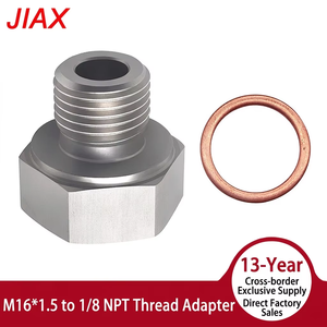 Nouvel adaptateur de conversion de moteur LS en acier inoxydable 304, raccord fileté M16x1.5 1/8NPT, joint d'étanchéité en cuivre, ajustement universel - Product Image 3