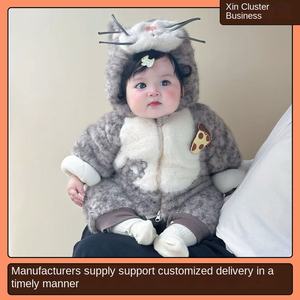 Combinaison en peluche pour bébé unisexe, mignonne, épaisse, vêtements d'hiver, jouet de dessin animé, lapin grimpant, nouveau-nés de 0 à <span class=keywords><strong>24</strong></span> <span class=keywords><strong>mois</strong></span>, super mignonne - Product Image 2