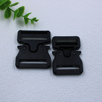 Boucle de déverrouillage en plastique noir 20mm 25mm 32mm 38mm, boucles latérales réglables à ressort rapide pour sac à dos et harnais de sécurité