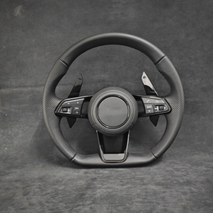 Volant de <span class=keywords><strong>sport</strong></span> en cuir pour <span class=keywords><strong>Audi</strong></span> A3 A4 A4L A5 B8 A6 Q5 Q7 RS4 RS3 RS7 RS6 B9 ancien modèle amélioré nouveau modèle Premium - Product Image 5