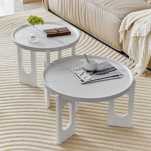 Combinaison de petite table basse ronde nordique, table d'appoint de canapé de luxe créatif, maison minimaliste hôtel maison d'hôtes petite utilisation de l'espace - Product Image 3