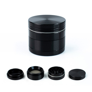 CNC Aluminium Herb Grinder 63mm 55mm 50mm 40mm 4 Layers Tobacco Grinder Custom LOGO & Packing <b>Box</b> - Product Image 4