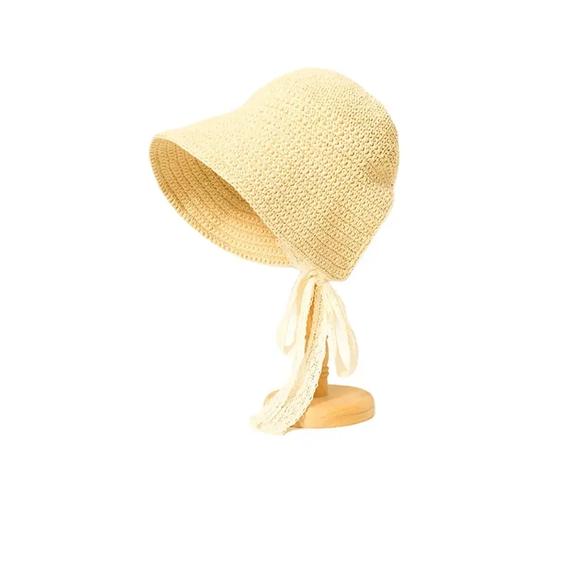Summer Fashion Women Knitted Hat Lady Summer Sun Hat Visor Cap Strawhat Beach Hat Outdoor Girl Cap