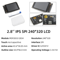 XLW 2.8 3.2 3.5 4 inci IPS SPI 320*240 480*320 modul Tampilan LCD layar sentuh kapasitif