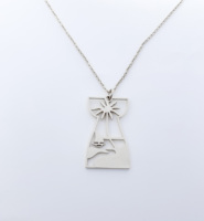 Collier pendentif en pierre de Guam en gros, hypoallergénique, bijoux de plage tropicaux de Micronésie