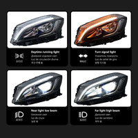Ensemble de phares LED Mercedes-Benz Classe A W176 2013-2018 A180/A200 Haute luminosité 6000K Lentille de projecteur DRL Phare avant Neuf 12V