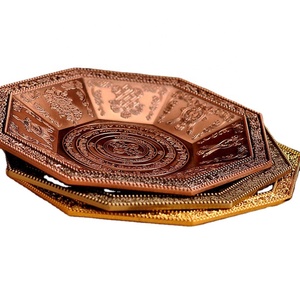 Bandeja de Incineración de Escrituras Budistas Tibetanas Octagonal, Incantación Fantástica, Ocho Símbolos Auspiciosos, Plato de Sacrificio de Fuego - Product Image 3