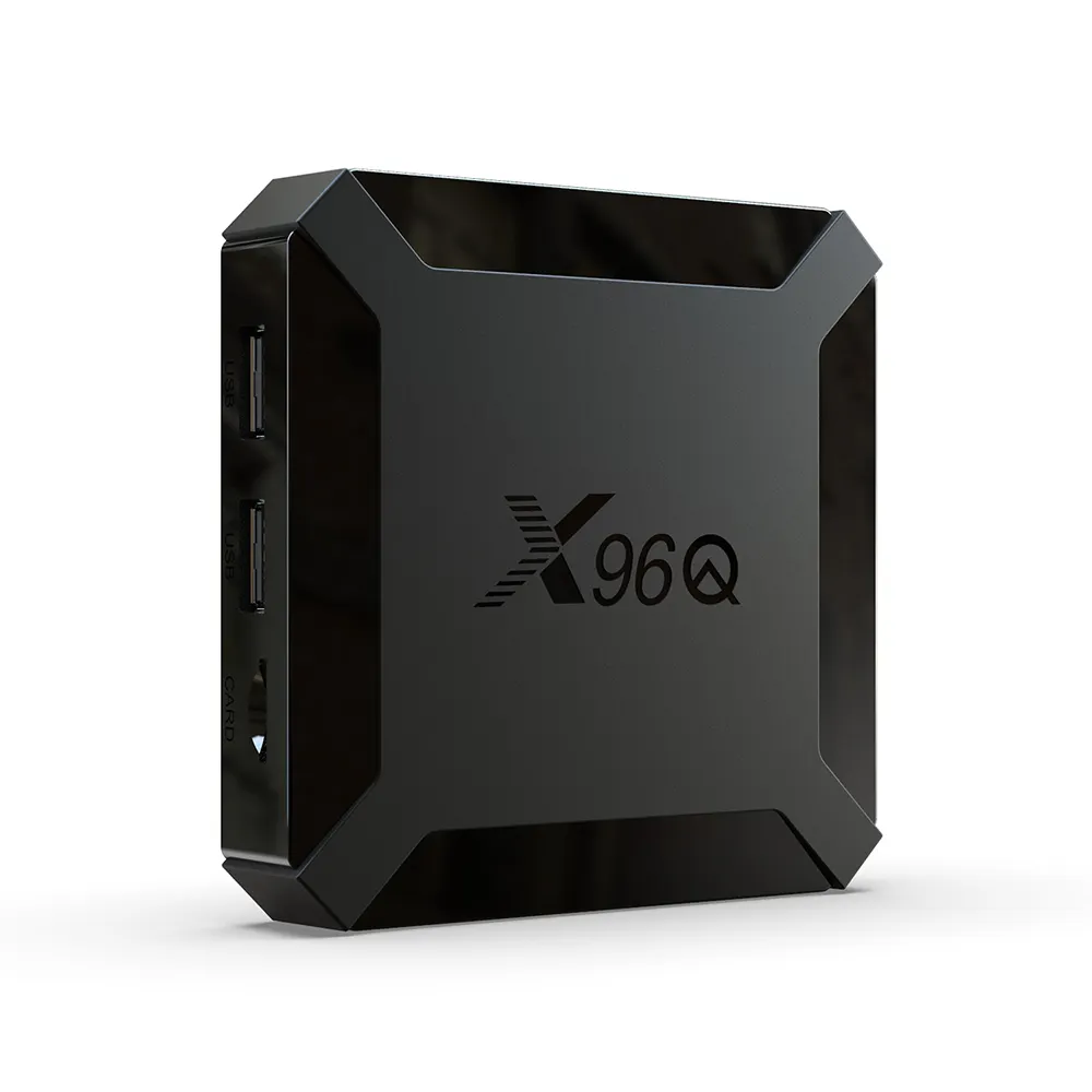 Venta caliente Allwinner H313 Quad Core 4K HD 1G 2G 8Gb 16Gb Android 10,0 Color negro TV Box X96Q