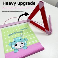 Sac poubelle de voiture en PE imperméable avec impression de logo personnalisé, poubelle portable pour voiture, sac de rangement d'urgence triangulaire pour le nettoyage