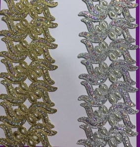 ลูกไม้คริสตัลพลอยเทียมคุณภาพดีเหมาะสำหรับการตัดเย็บหรืองานฝีมือและตกแต่งเสื้อผ้า - Product Image 1