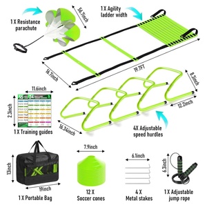 Kit d'entraînement complet d'agilité pour tous les niveaux et tous les âges, accessoires de <span class=keywords><strong>football</strong></span>, de soccer et de basketball - Product Image 2