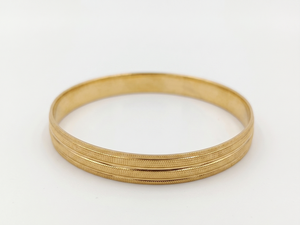 DIVYORO 3 Line Classic Gold Plated Kada for <b>Men</b> Premium Copper and Brass Bracelet Traditional Male Fashion Jewelry Ethnic Daily - Product Image 1