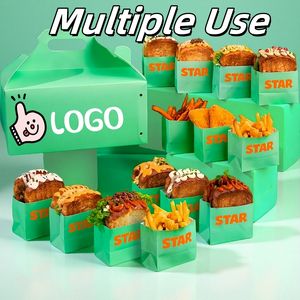 Offre Spéciale imprimé Burger papier emballage à emporter frites poulet frit coréen <span class=keywords><strong>oeuf</strong></span> Burger boîte à sandwich échantillon gratuit - Product Image 2