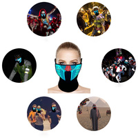 Masques de fête personnalisés à LED respirantes et clignotantes activées par son Panneau EL écologique et réutilisable avec impression Livraison rapide