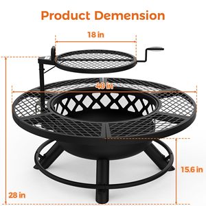 Venta Directa al por Mayor: Nueva Brasera Central Multifuncional <span class=keywords><strong>de</strong></span> Metal para Cocina <span class=keywords><strong>de</strong></span> Camping y Exteriores <span class=keywords><strong>con</strong></span> <span class=keywords><strong>Parrilla</strong></span>, Duradera y Portátil - Product Image 2