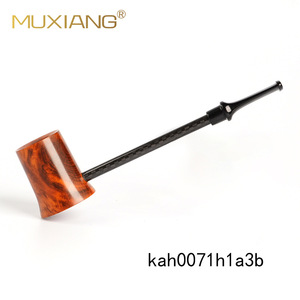 Muxiang Tobacco Pipe Straight Type Carbon Fiber Stem Lightweight Smoking Pipe For Men - Product Image 1