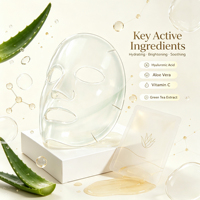 Masque facial en hydrogel au bio-collagène avec logo personnalisé, masque en feuille à retirer après deux heures, hydratation intense, affinage des pores, éclaircissant, anti-âge
