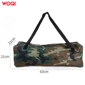 ชุดโต๊ะและเก้าอี้พับได้ Woqi สำหรับตั้งแคมป์ 4 ที่นั่ง พกพาสะดวกสำหรับปิกนิก บาร์บีคิว เฟอร์นิเจอร์กลางแจ้ง สีเขียวทหาร ทำจากไนลอน - Product Image 2