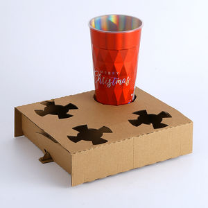 Оптовая продажа, изготовленный на заказ экологически чистый 1/2/4 гофрированный картонный подстаканник для кофейного чая, матовая печать ламинирования для пищевых продуктов - Product Image 3