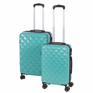 Ensemble de 2 valises en aquamarine serties de diamants - Product Image 1