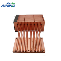 Dissipateur thermique en aluminium anodisé avec boucle de soudage en cuivre, dissipateur thermique à 6 caloducs pressés, refroidisseur de cpu de 500 watts