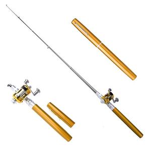 Promo Vente Flash Canne à Pêche Télescopique Portable en Aluminium en Forme de Stylo, Cylindre Métallique Rigide OEM pour le Sport - Product Image 4