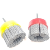 Brosse abrasive industrielle en carbure de silicium OEM en forme de disque pour polissage, ébavurage et finition de surface, 10x5cm, longueur des poils 1 pouce