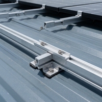 Kit de raccordement UISOLAR en aluminium pour rails de montage solaire, connecteur de rail de montage PV 120 mm pour supports solaires - Vente en gros