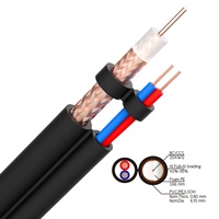 Kabel Koaksial Super Fleksibel Tipis 305m Rg58 Rg59 Rg6 25 Ohm Perakitan