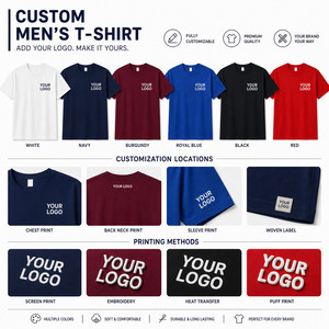 เสื้อยืดคอกลมผู้ชายผ้าคอตตอนหวี 200 กรัม พิมพ์โลโก้ได้ พรีเมียม นุ่ม ระบายอากาศดี คลาสสิก ขายส่ง เสื้อเปล่า 15 สี สีแดงเบอร์กันดี - Product Image 2